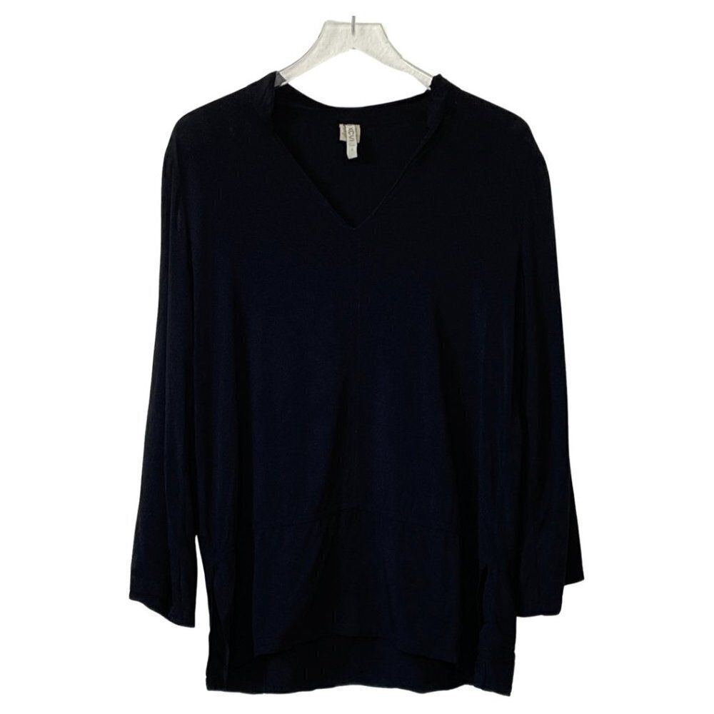 NEW XCVI Black Long Sleeve V Neck Tunic Sz. S